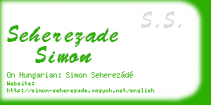 seherezade simon business card